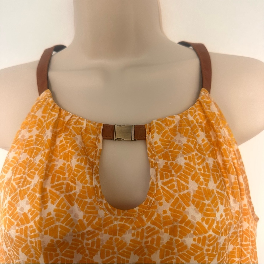 Cynthia Steffe Yellow Orange Red Ombre Silk Dress Size 2 - Picture 2 of 6